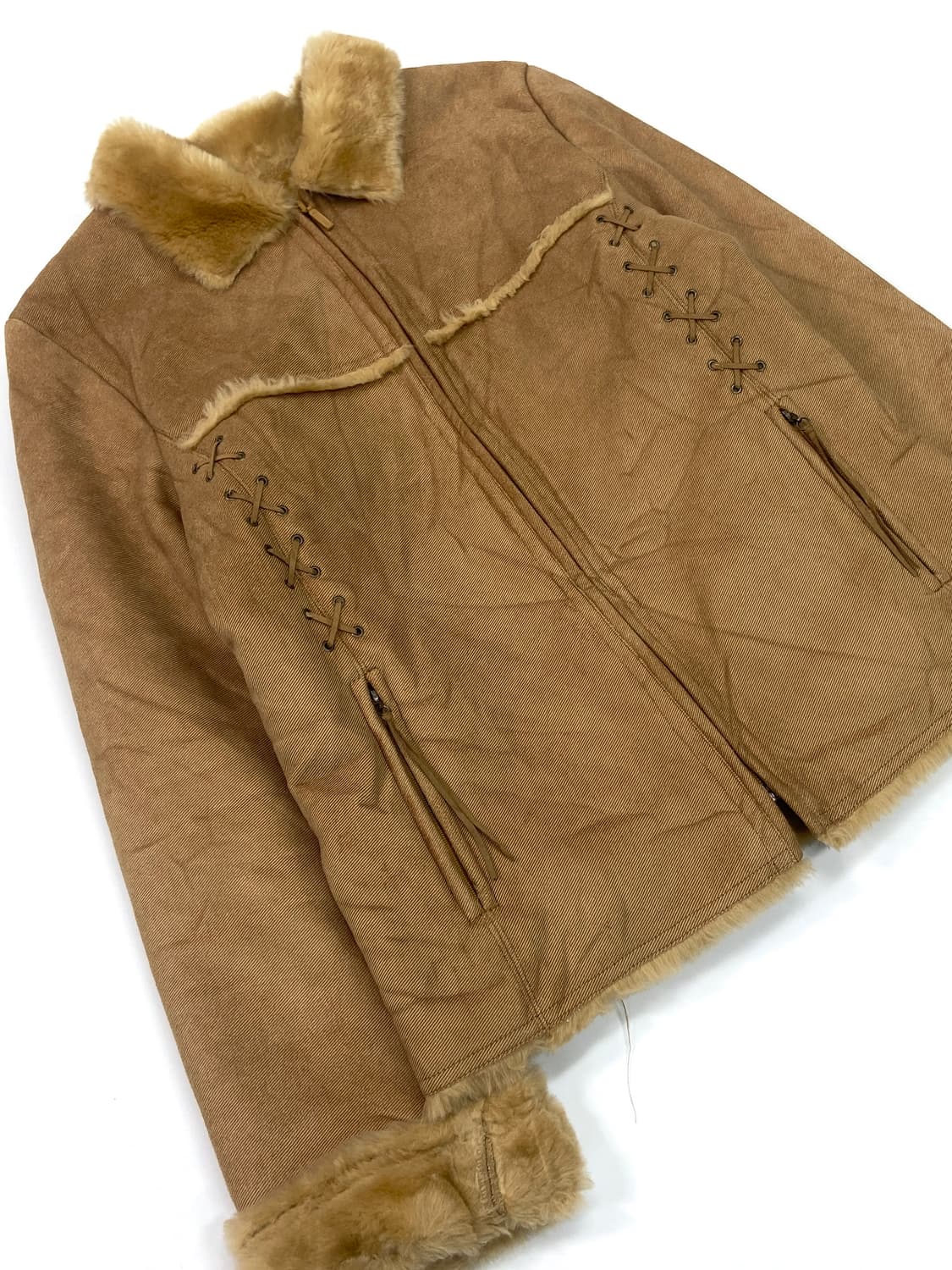 Sonia Rykiel Lace-up Shearling Jacket 상품이미지3