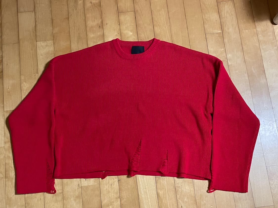 그런지 크롭 니트 상품이미지1