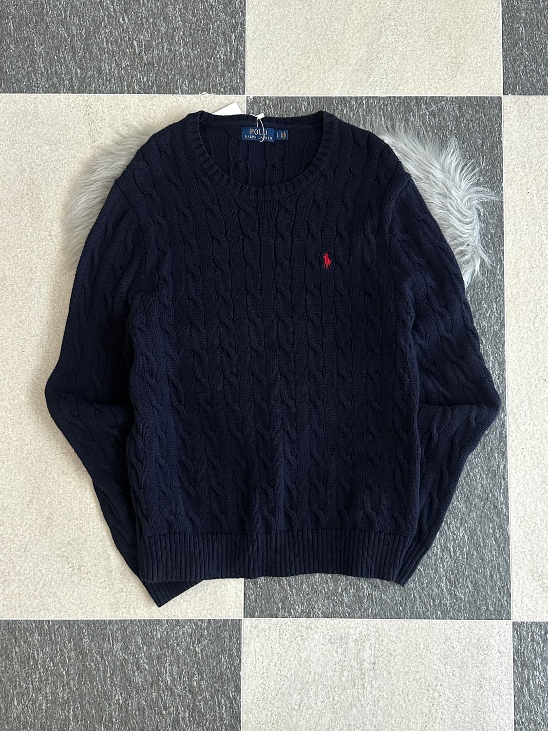 폴로 랄프로렌 네이비 케이블 니트  상품이미지2