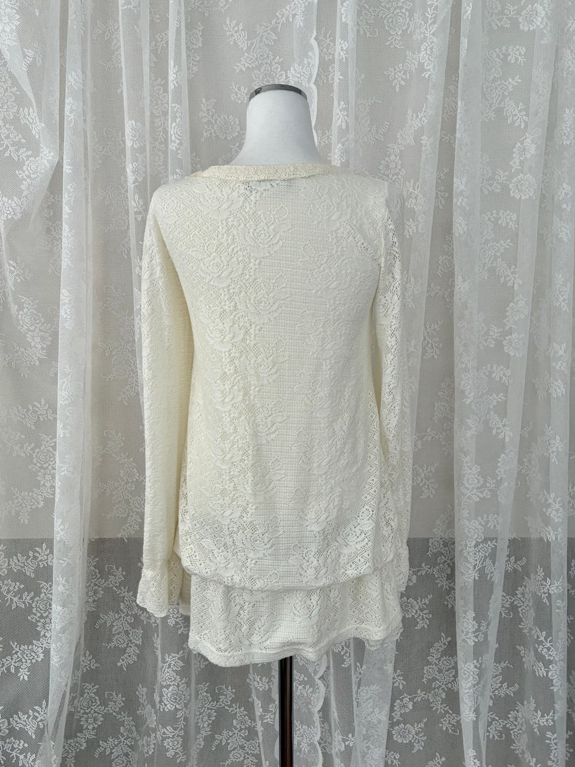 S) 일본빈티지 레이스 탑 튜닉 로걀 히메갸루 상품이미지2