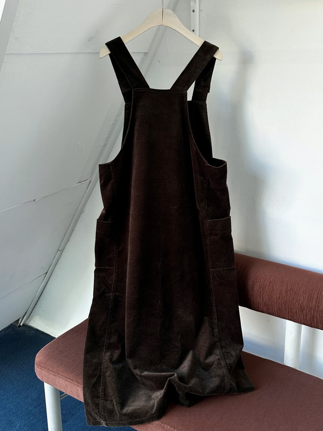 Brushed cotton dungaree dress 상품이미지6