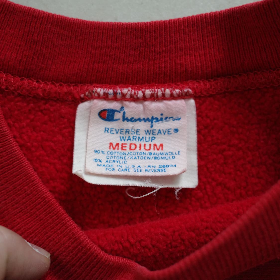 80s 챔피온 리버스위브 USA제 맨투맨 레드 M 상품이미지5