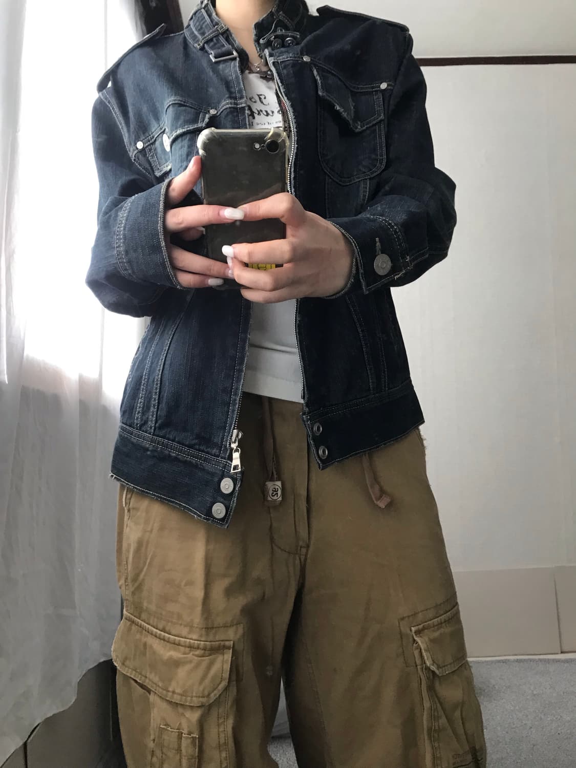 빈티지 넥버클디테일 데님 자켓 상품이미지3