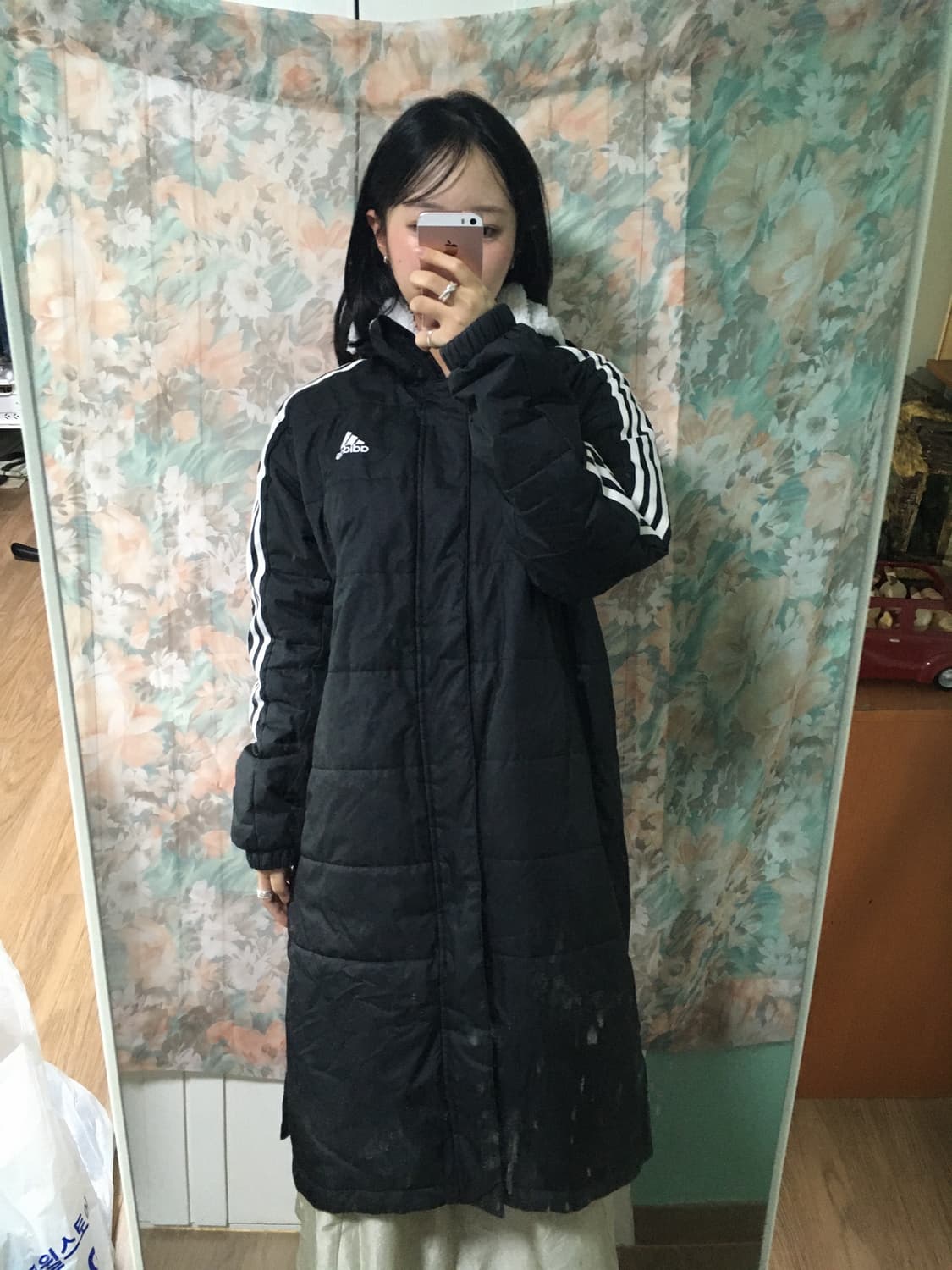 Adidas Black Long jaket 아디다스 롱패딩 상품이미지2