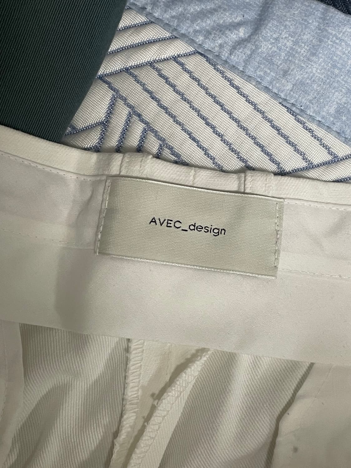 Avec design 화이트 팬츠 상품이미지4