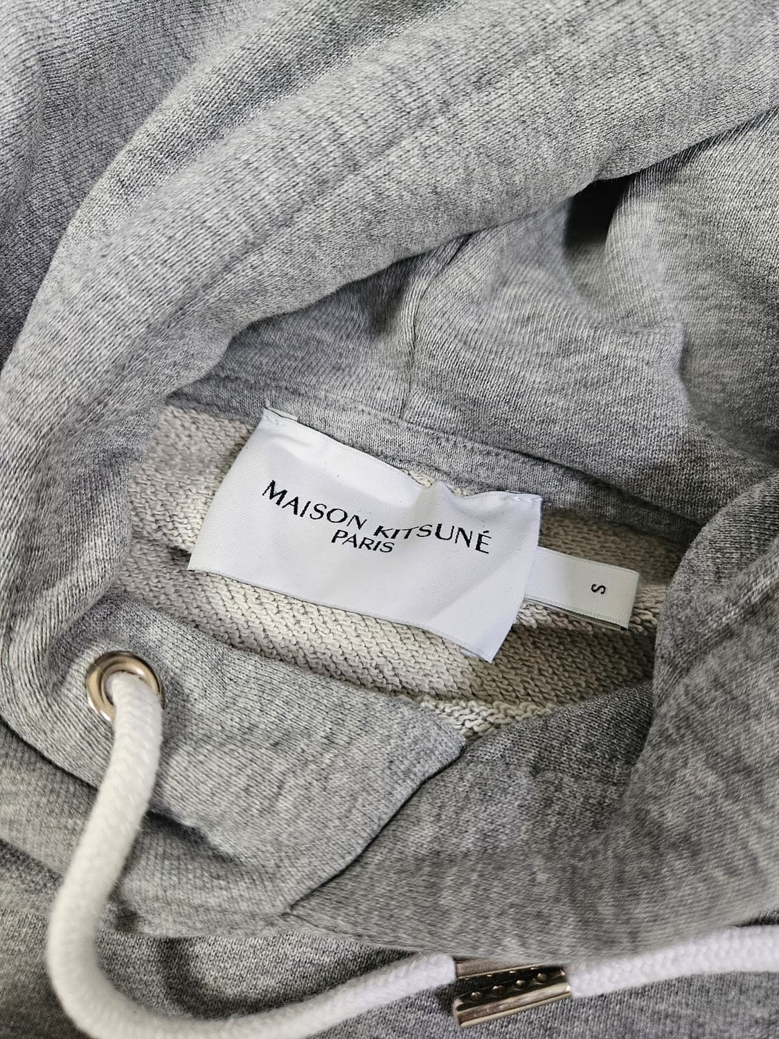 메종키츠네 정품 폭스헤드 후드티 그레이 S 상품이미지4