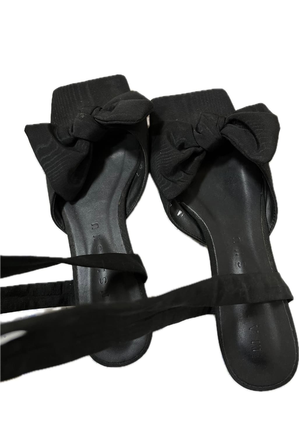 블랙 리본 샌들 240mm 상품이미지3