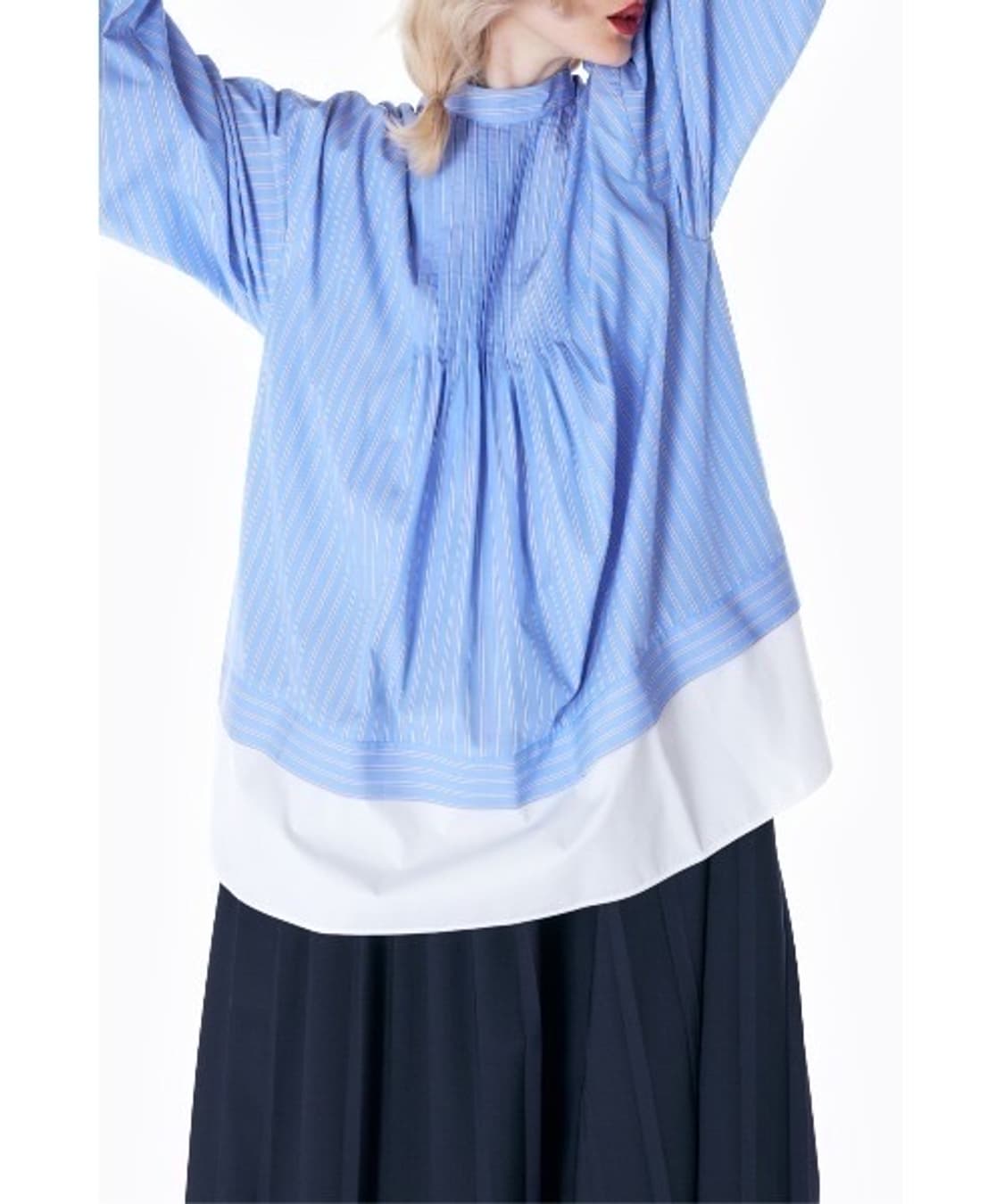 (정품/새상품) ENFOLD 엔폴드 블루 스트라이프 레이어드 드레스 상품이미지5