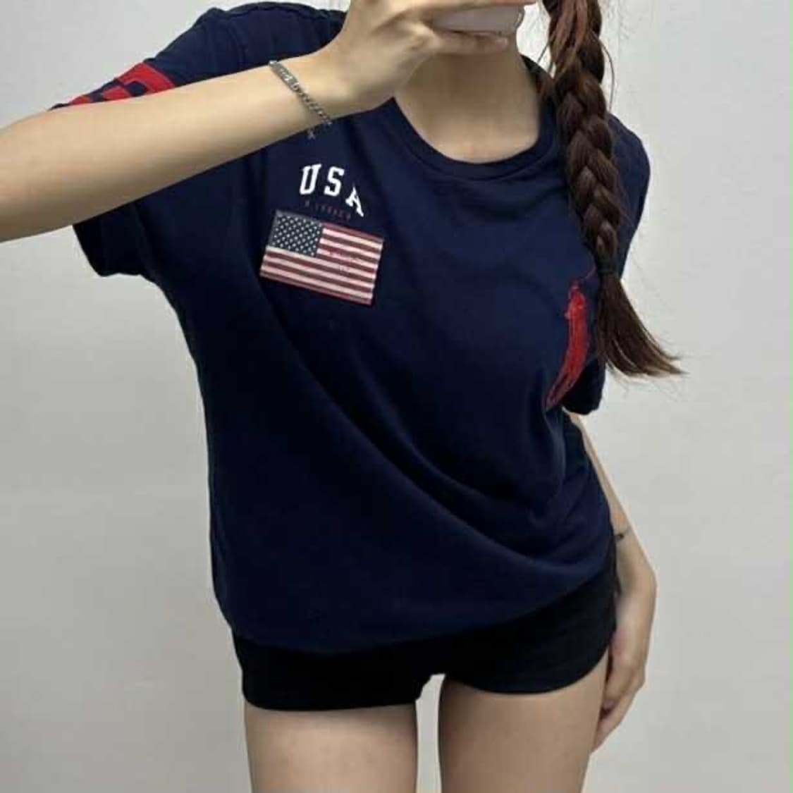 폴로 랄프로렌 USA 미국 국대 성조기 네이비 반팔 티셔츠(L) 상품이미지1