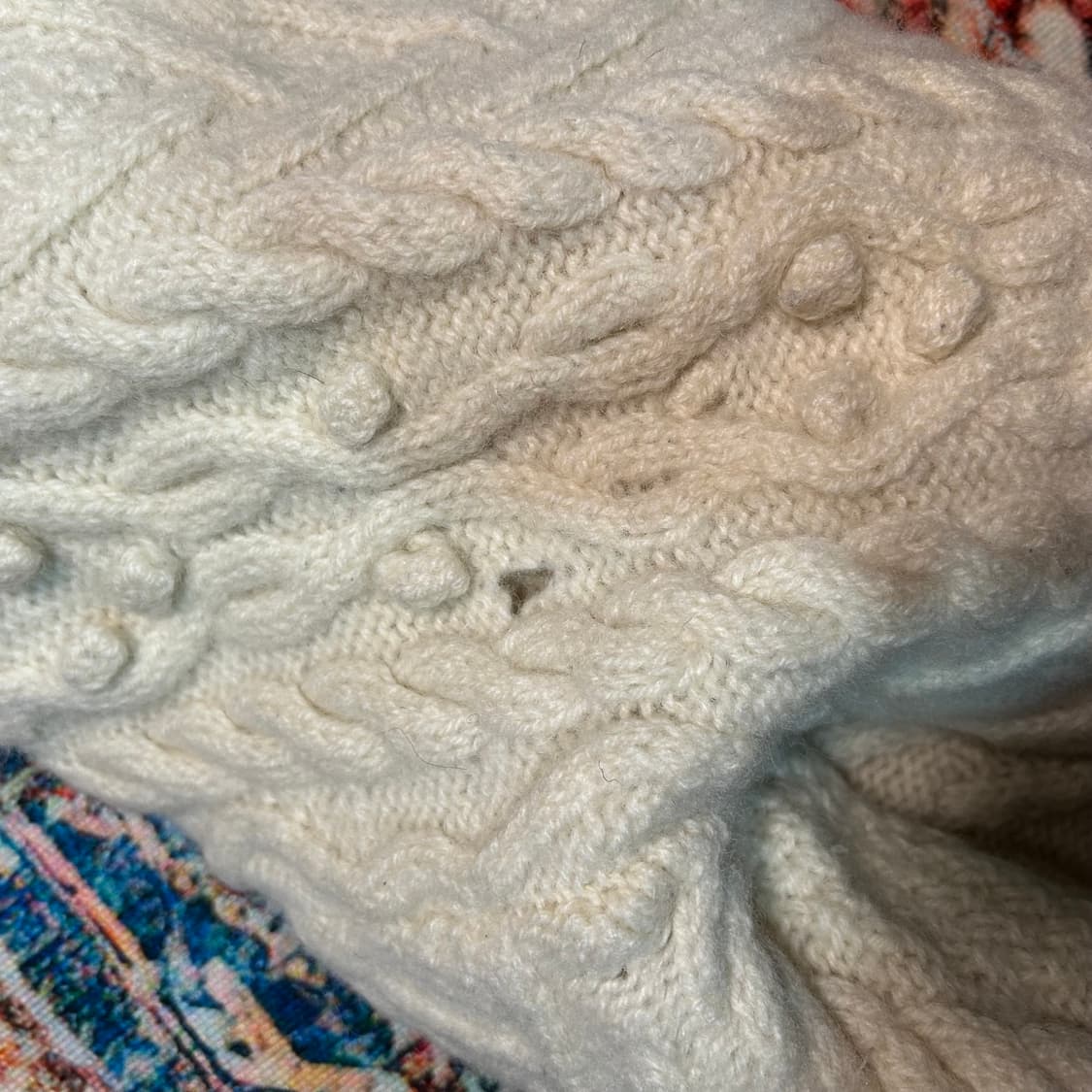 [m] 80s 이세이미야케 Hai sporting gear 캐이블 니트 상품이미지6