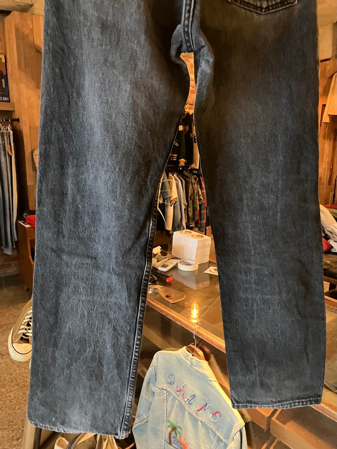 90s USA Levis 501 0660 Black Denim Pants 상품이미지7