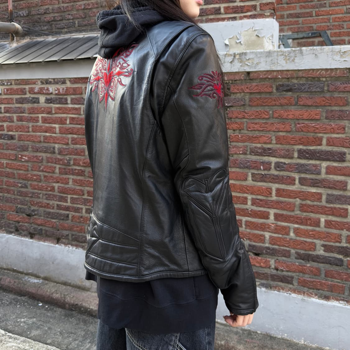 2005년 y2k 할리데이비슨 하트 가죽자켓 상품이미지8