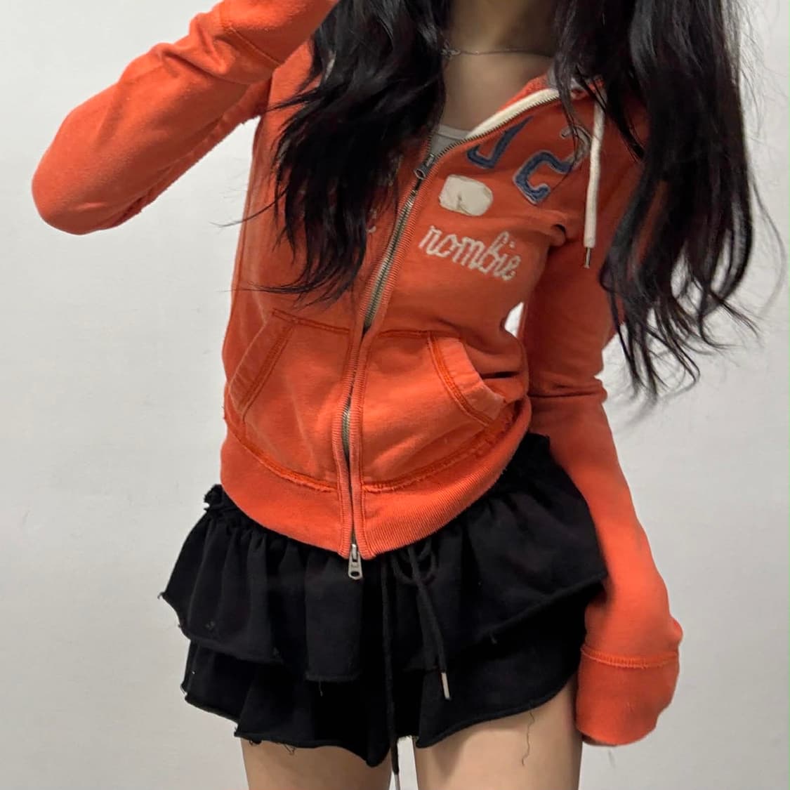 아베크롬비 y2k 여리핏 대대장 작사 후드집업 희귀져지(S) 상품이미지4