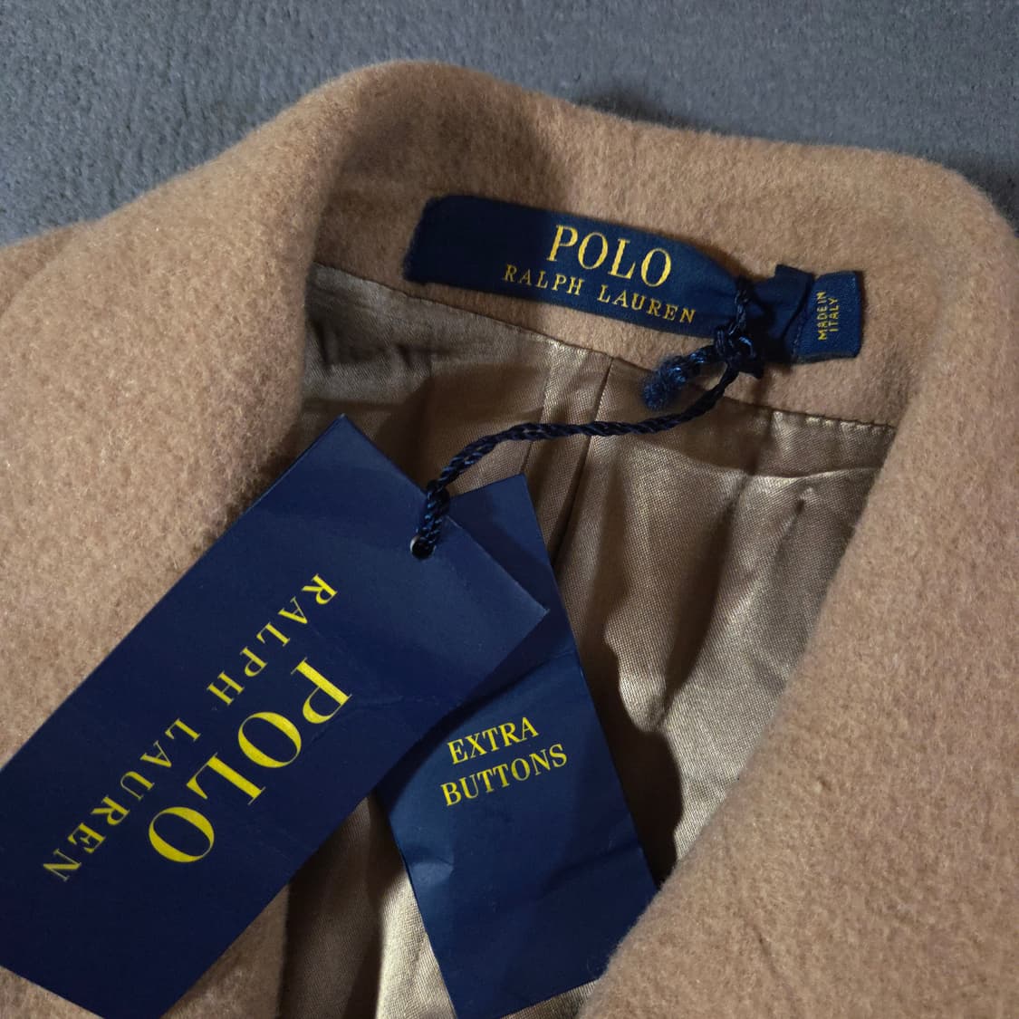 폴로 카멜헤어 브레스티드 더블 코트 38R 상품이미지5