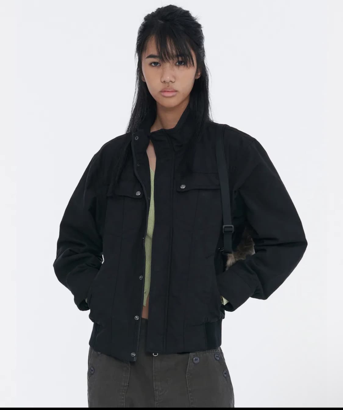 웰빙익스프레스 Washed Everyday Jacket Black 상품이미지1