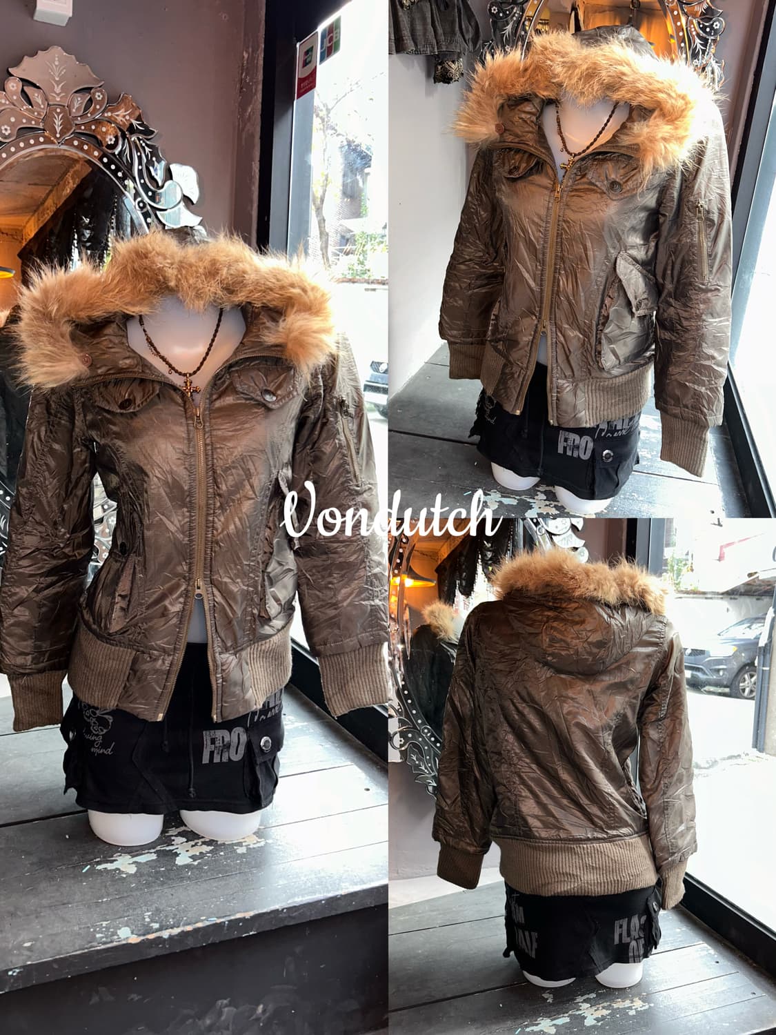 VonDutch 본더치 퍼후드 투웨이 패딩 y2k펑크갸루 상품이미지5