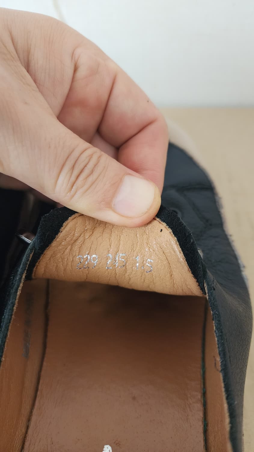 KOS 블랙 베이지 가죽 캐주얼 운동화 245 상품이미지6