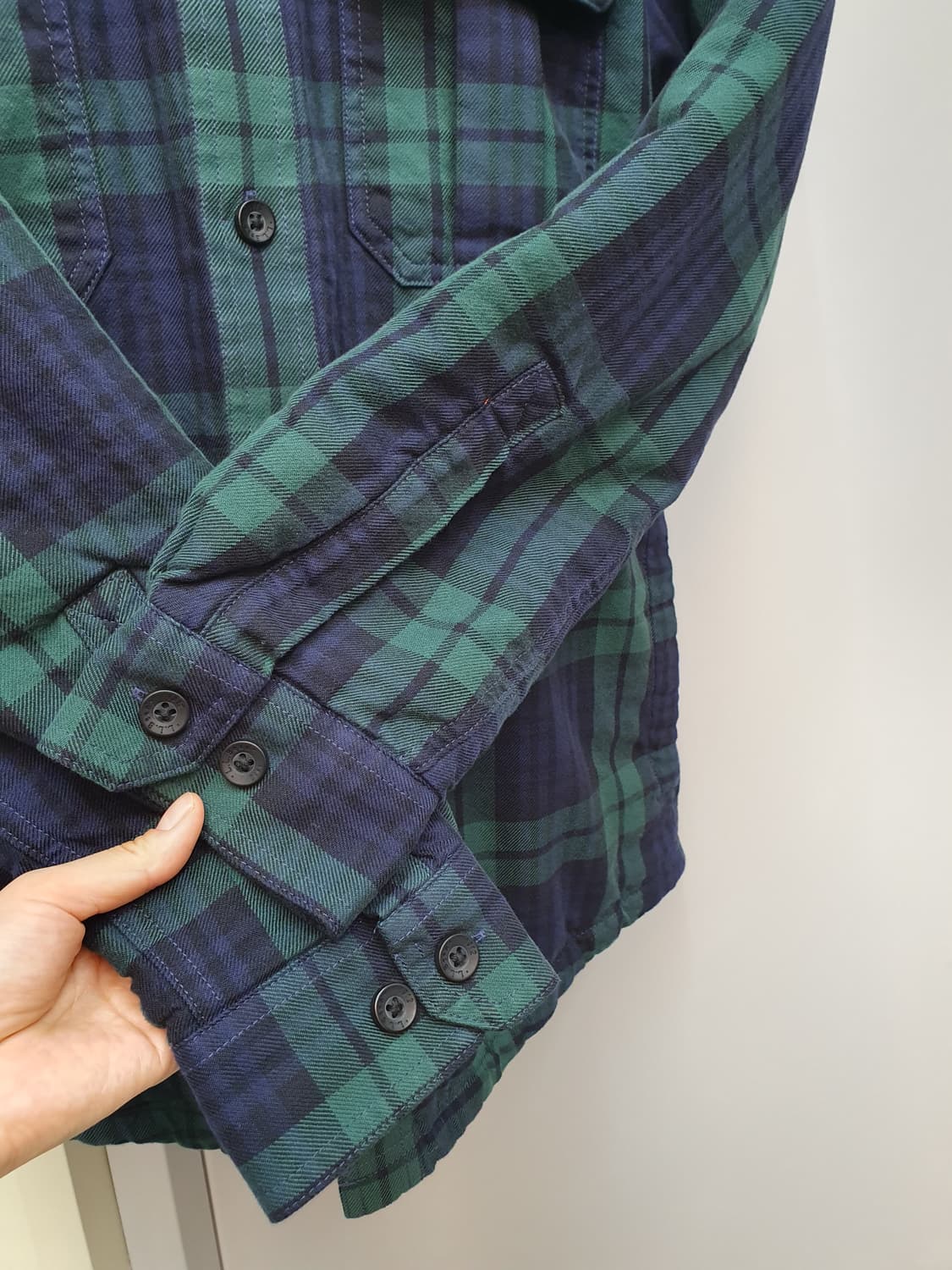L.L.BEAN 엘엘빈 누빔 체크 셔츠 S 상품이미지5