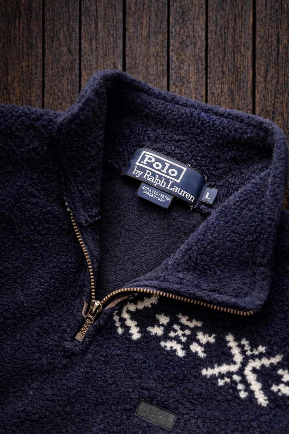 90's 폴로 랄프로렌 1/4 Zip 노르딕 풀오버 스웨터 L 상품이미지6