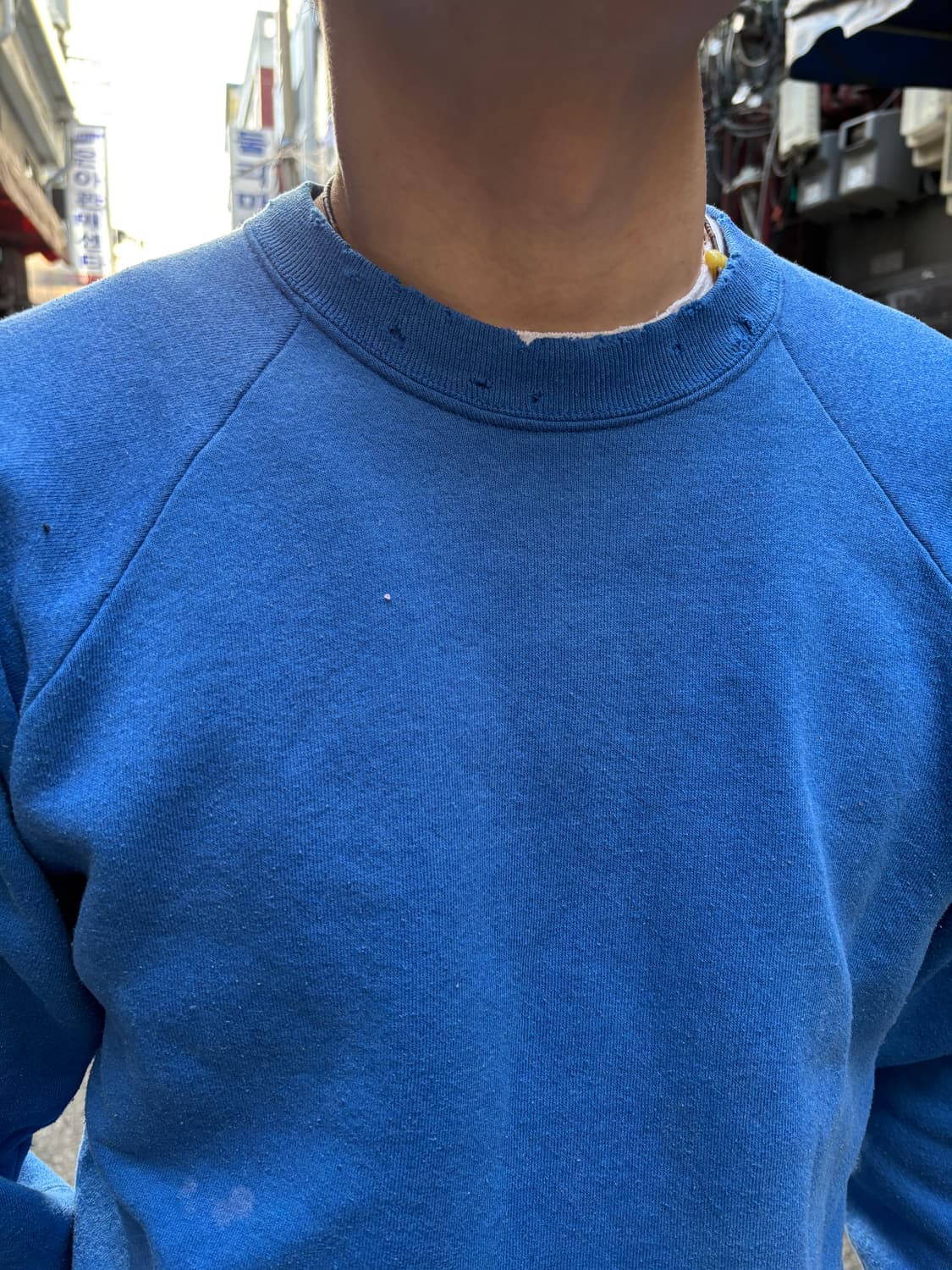 RH-02 90s 프룻오브더룸 페이드, 데미지 커스텀 스웻셔츠 상품이미지2