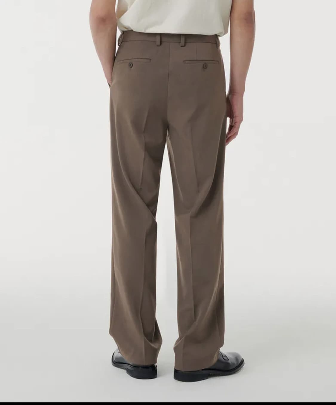 와이드 히든 밴딩 슬랙스(더스티 베이지) 상품이미지2