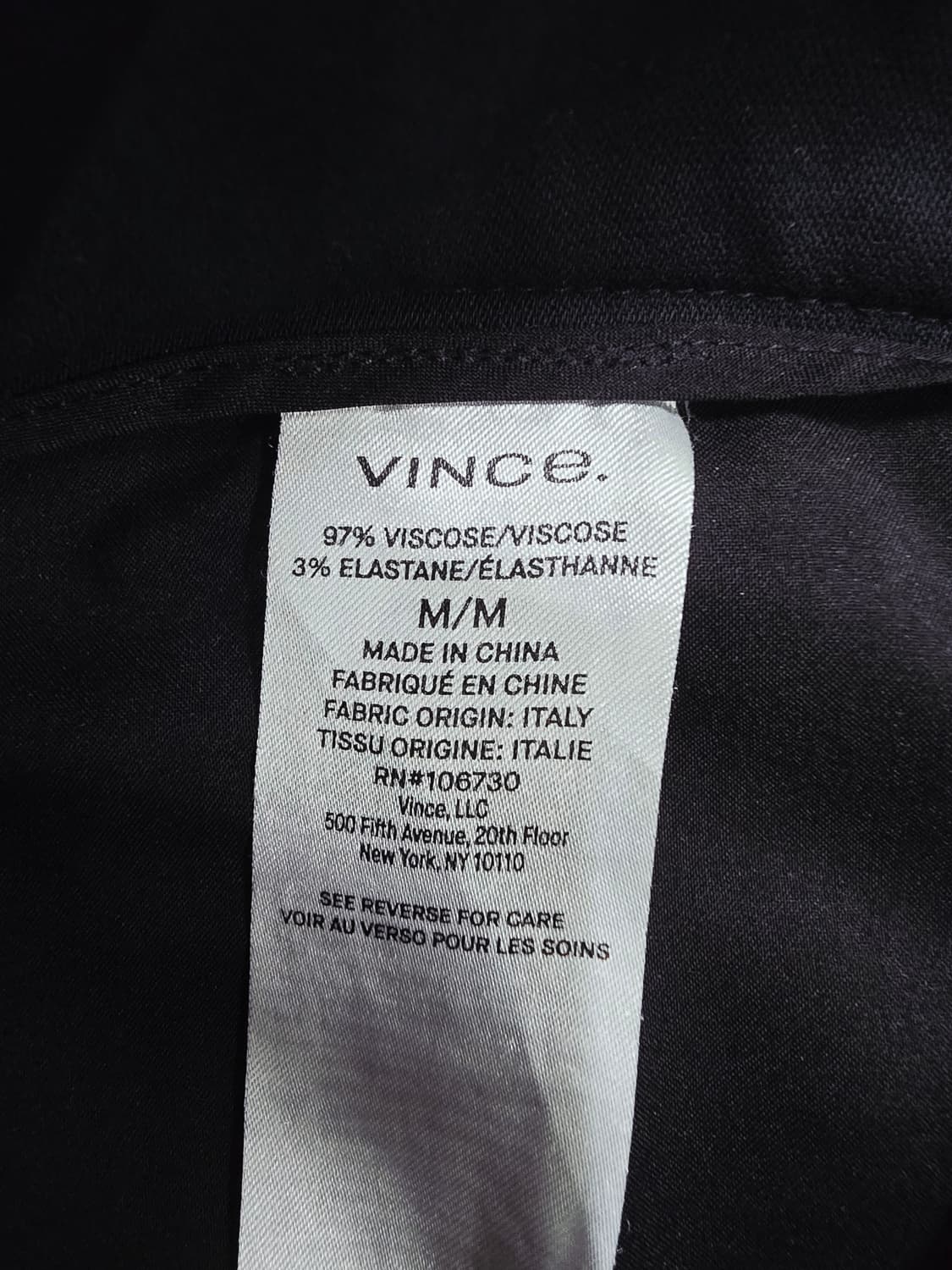 Vince 빈스 블랙 여성 바지 슬랙스 m 상품이미지9
