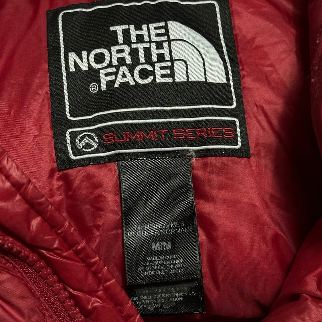 M 노스페이스 써밋 850 SE 레드 유광 구스다운 패딩 상품이미지4