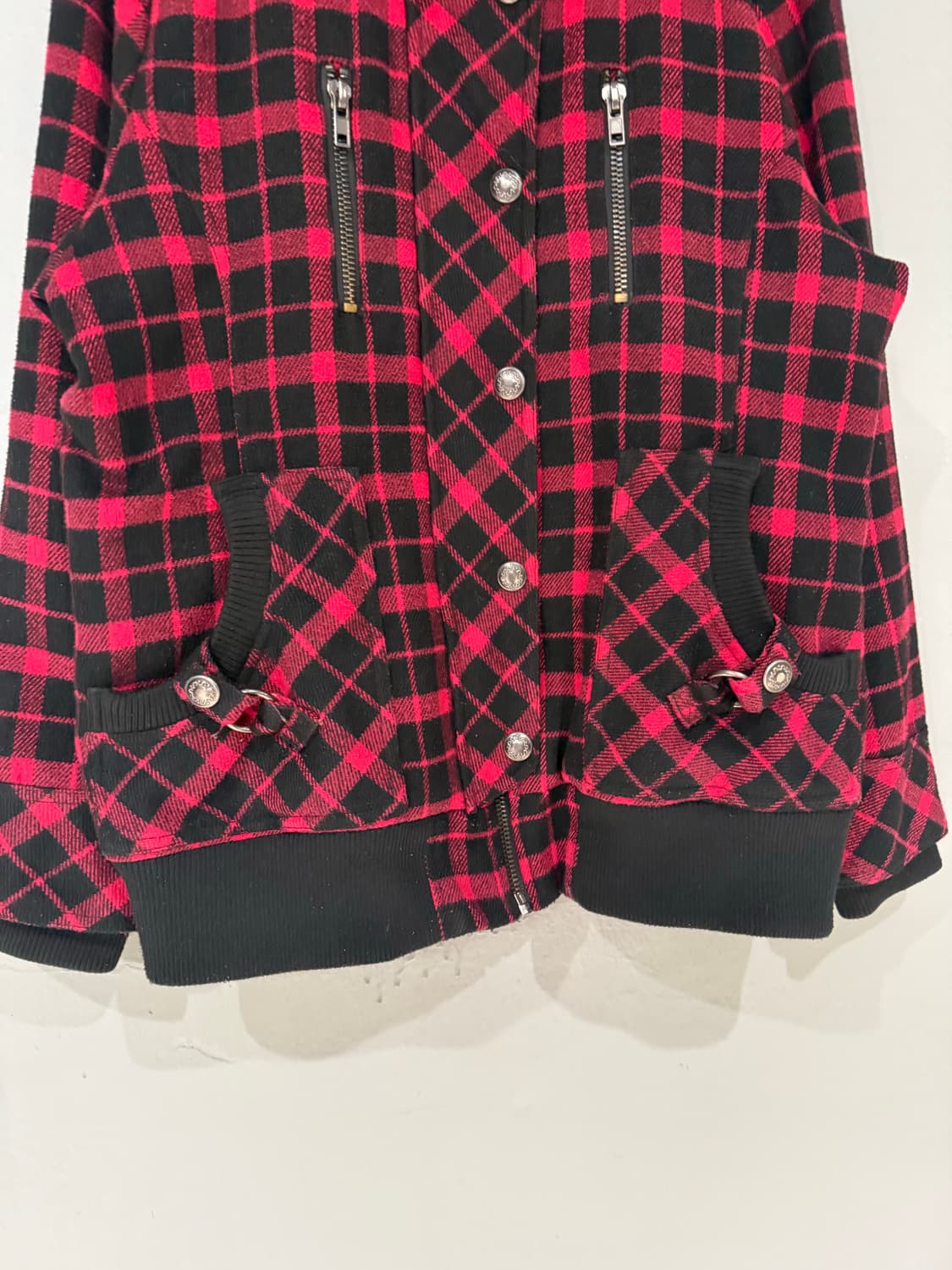 Kitsch hot pink check pattern jacket 상품이미지6