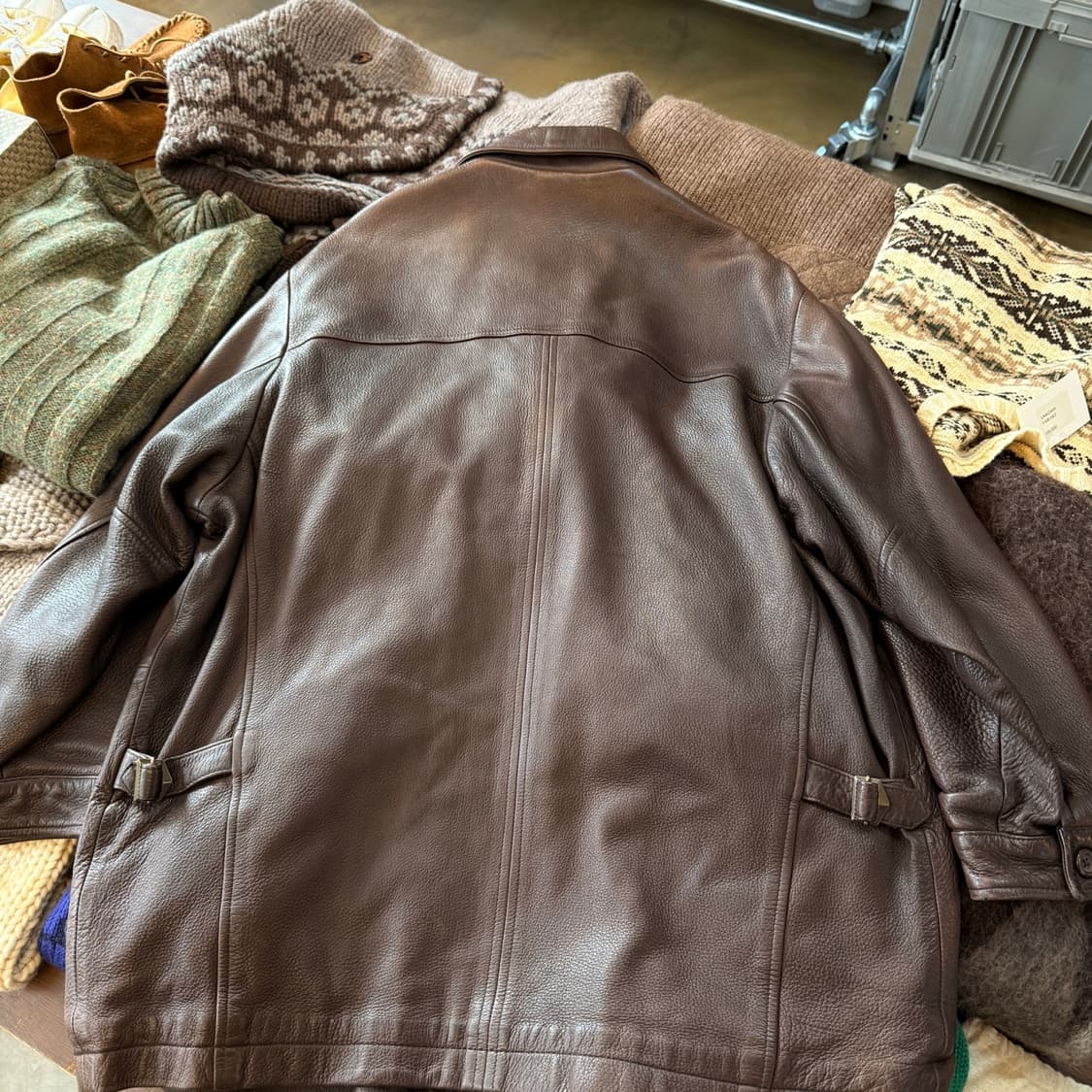 90S 바나나 리퍼블릭 리얼 레더 카코트 자켓 상품이미지6