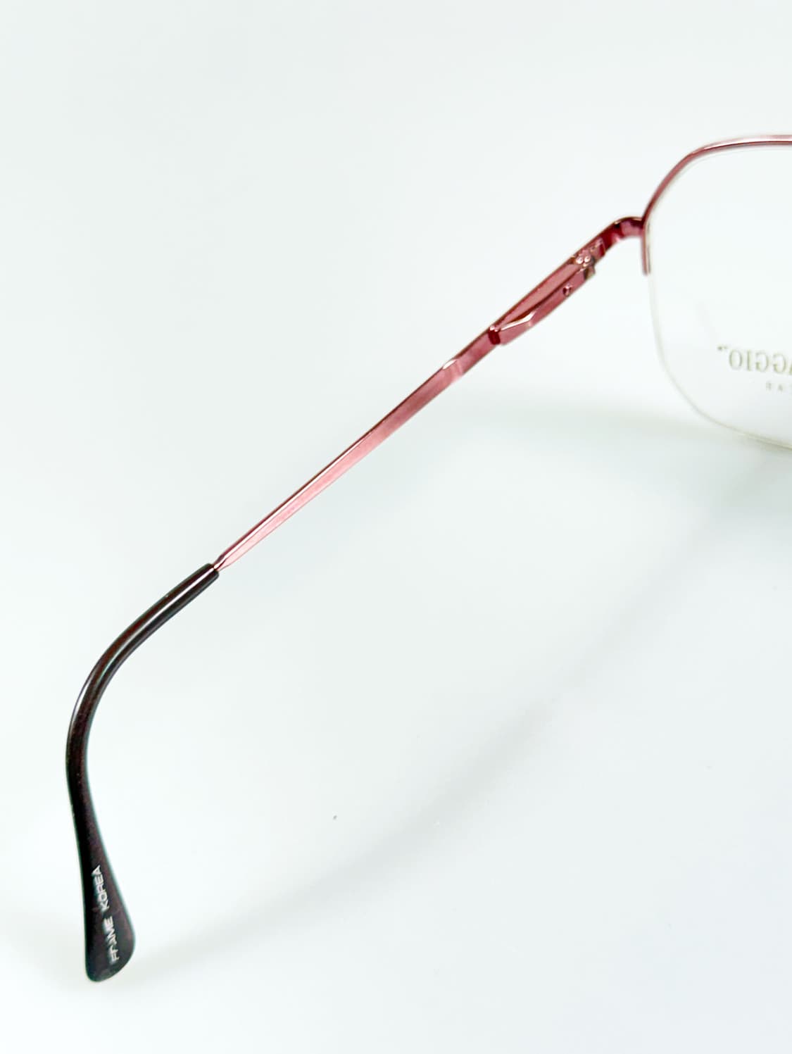 90s CARAVAGGIO 브라운 골드 스퀘어 반무테 보잉 빈티지 안경 상품이미지7