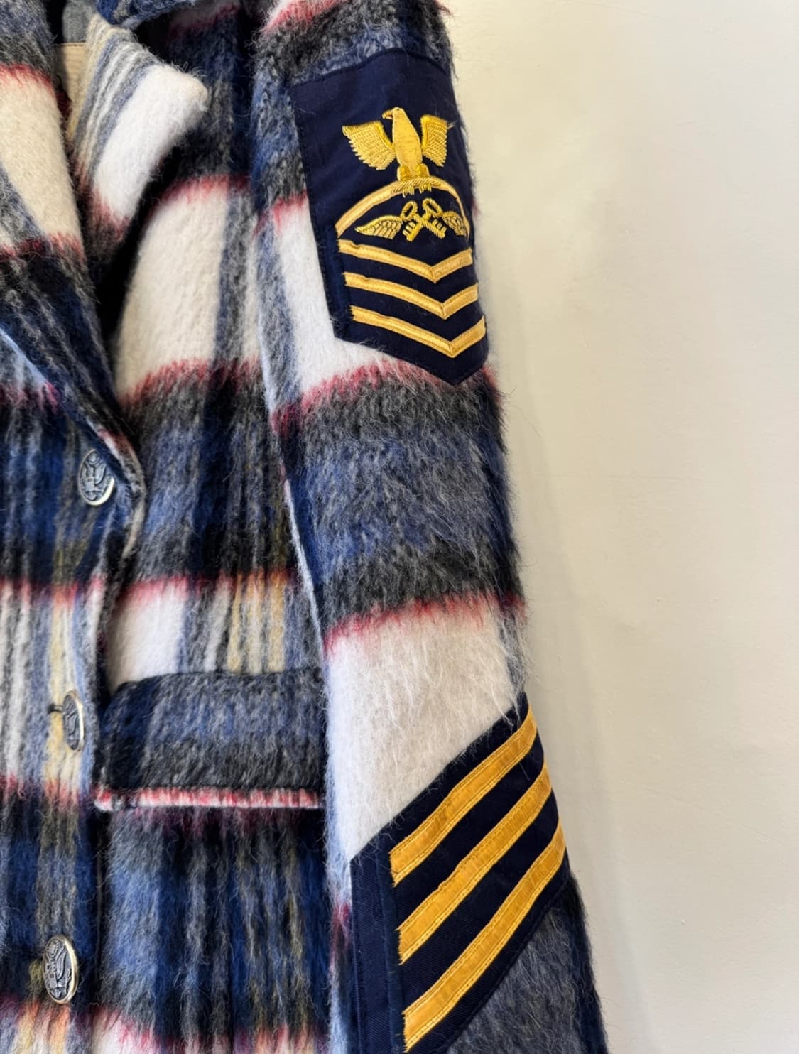 새상품 컨디션 History Repeats 체크 더블 롱코트 상품이미지6