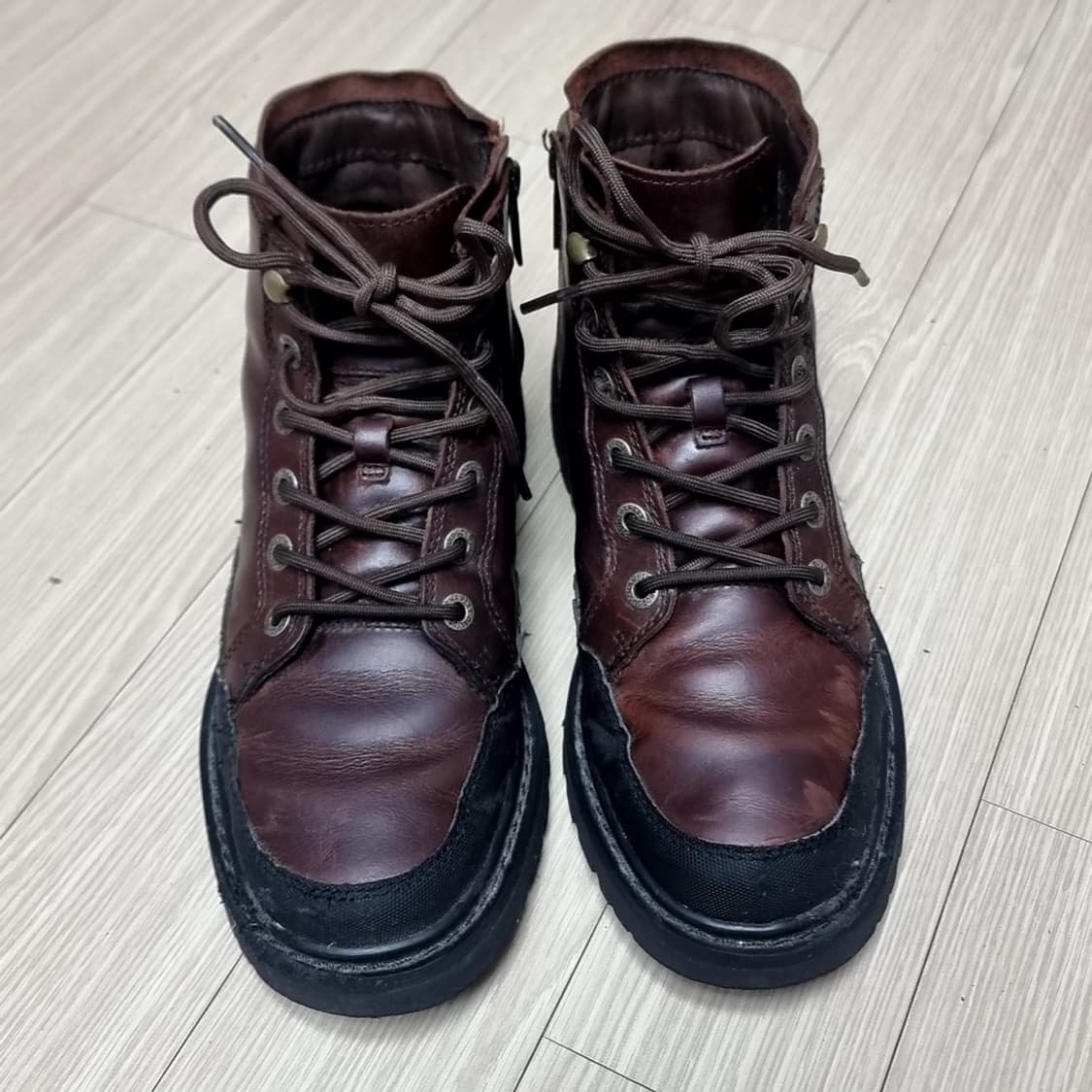 할리데이비슨 가죽 브라운 워커 부츠(uk6) 상품이미지1