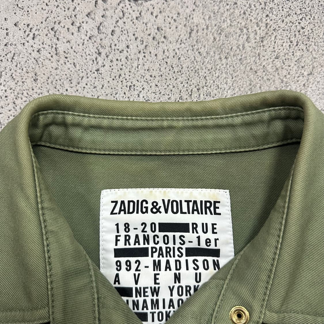 ✨ (바배) 쟈딕앤볼테르 카키 야상 자켓  상품이미지7