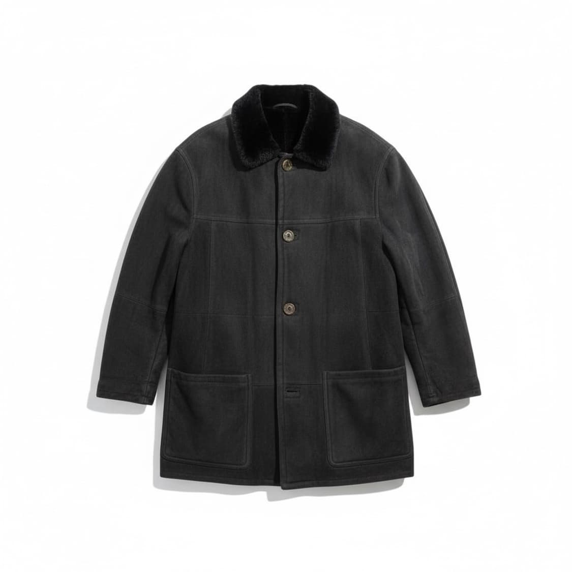 Pellacci made in USA 리얼레더 무스탕 코트 상품이미지1