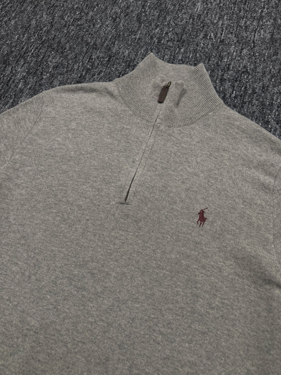 폴로 메리노울 그레이 하프집업 니트 상품이미지5