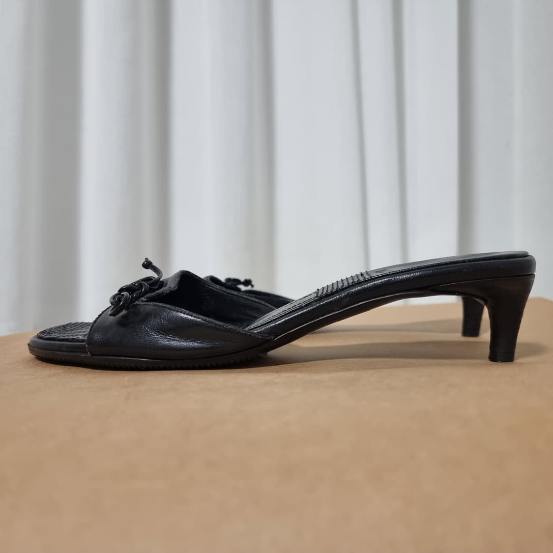 발리 Bally 가죽 샌들 슬리퍼 힐 슈즈 (7.5/245) 상태좋음 상품이미지4