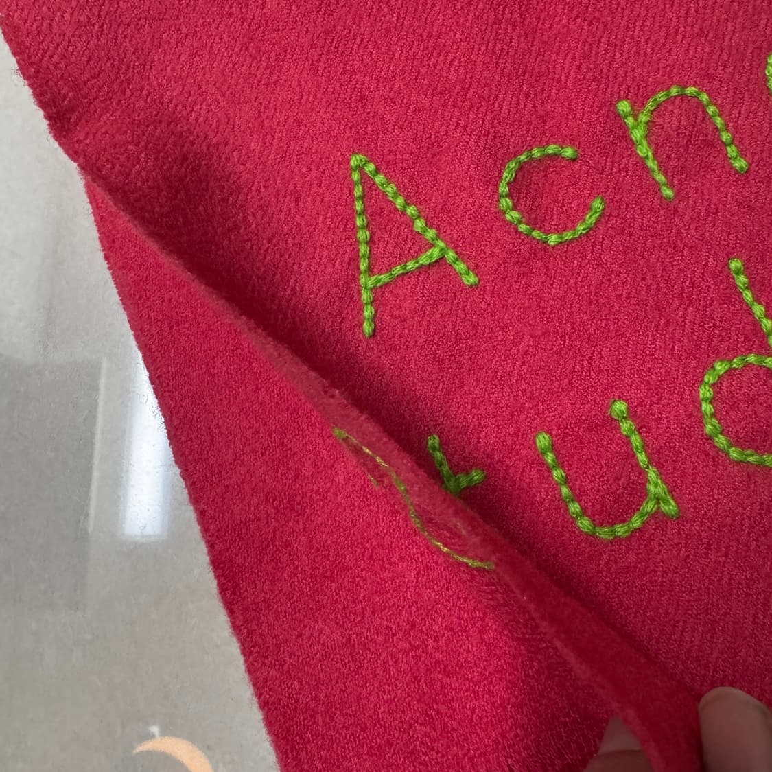 아크네 스투디오 머플러 핑크 상품이미지5