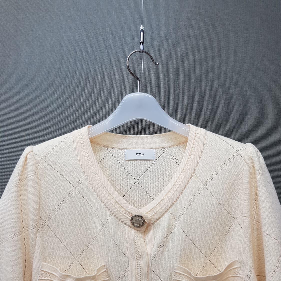 오즈세컨 2022 크롭 반팔 니트 가디건  85사이즈 상품이미지2