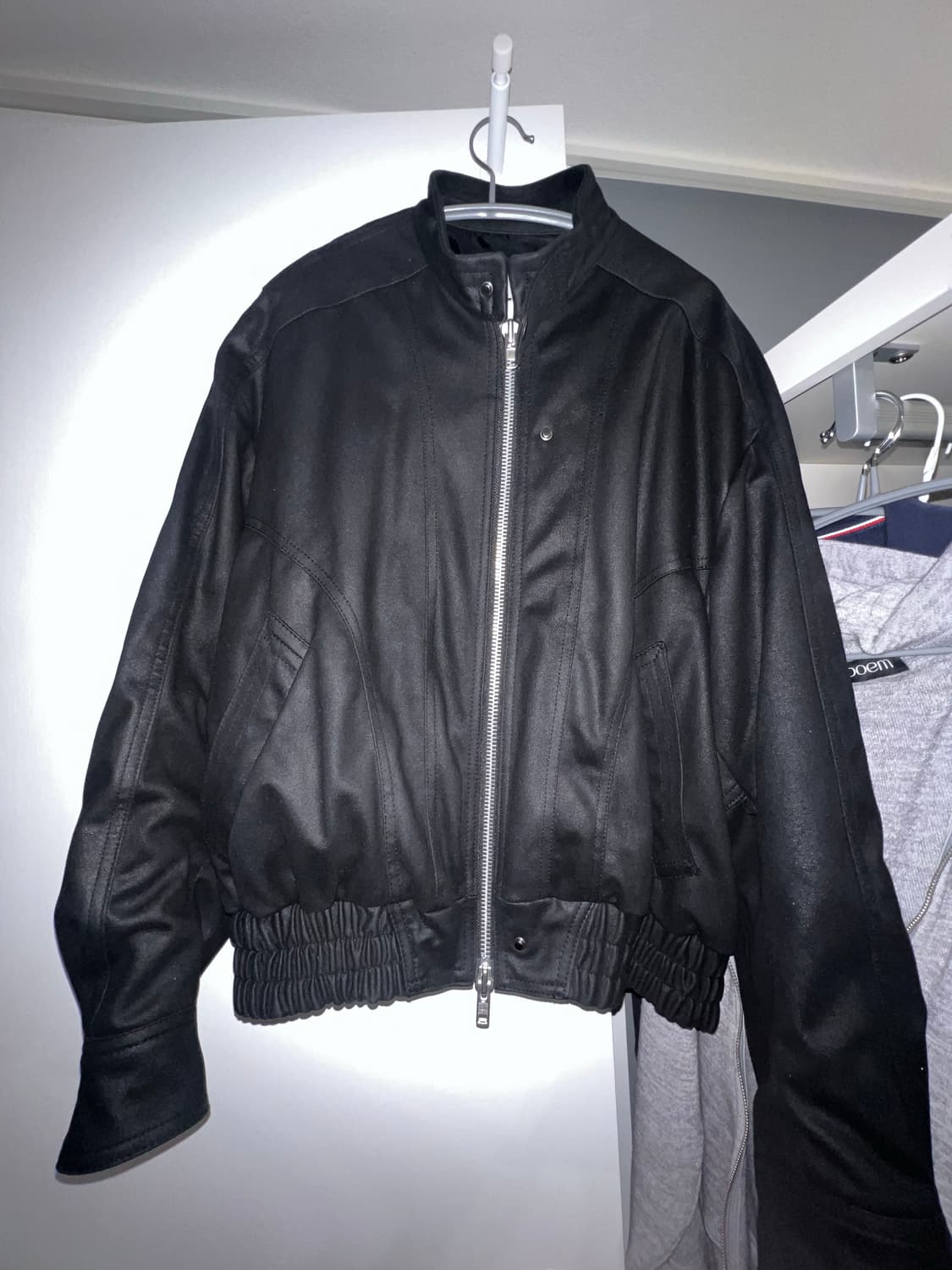 알렌느 스웨이드 페이크레더 자켓 상품이미지1