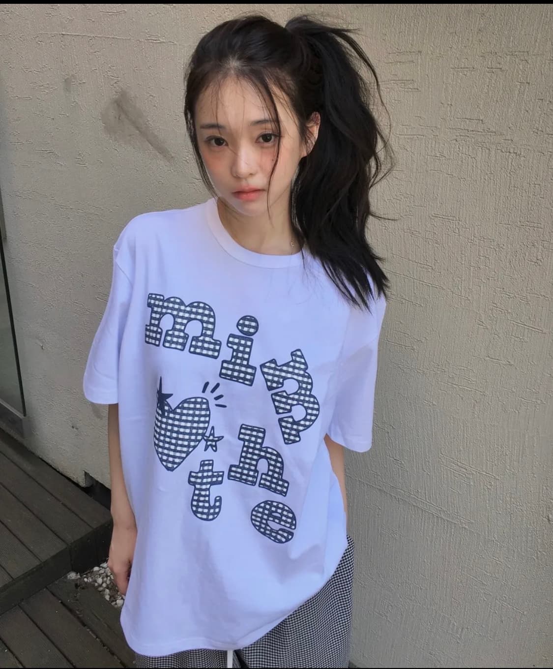 밈더 패치워크 티셔츠 화이트 (1) 상품이미지1