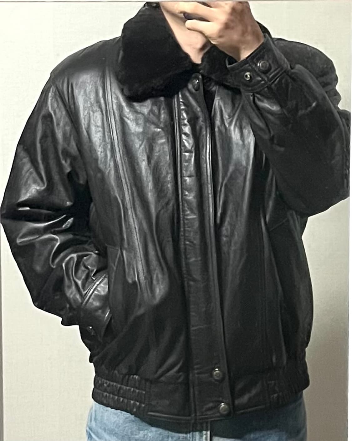 대동모피 소가죽 봄버 자켓 상품이미지2