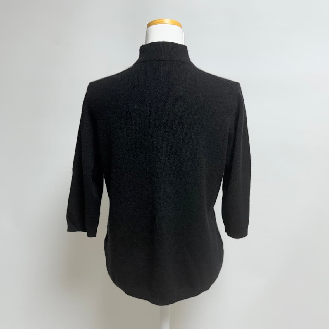 [캐시미어 100%] 피에르가르뎅 반폴라 블랙 니트 L 상품이미지3