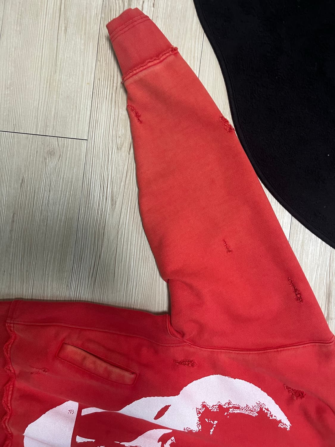 떠그클럽 사탄 후드 2사이즈 레드 화이트 상품이미지5