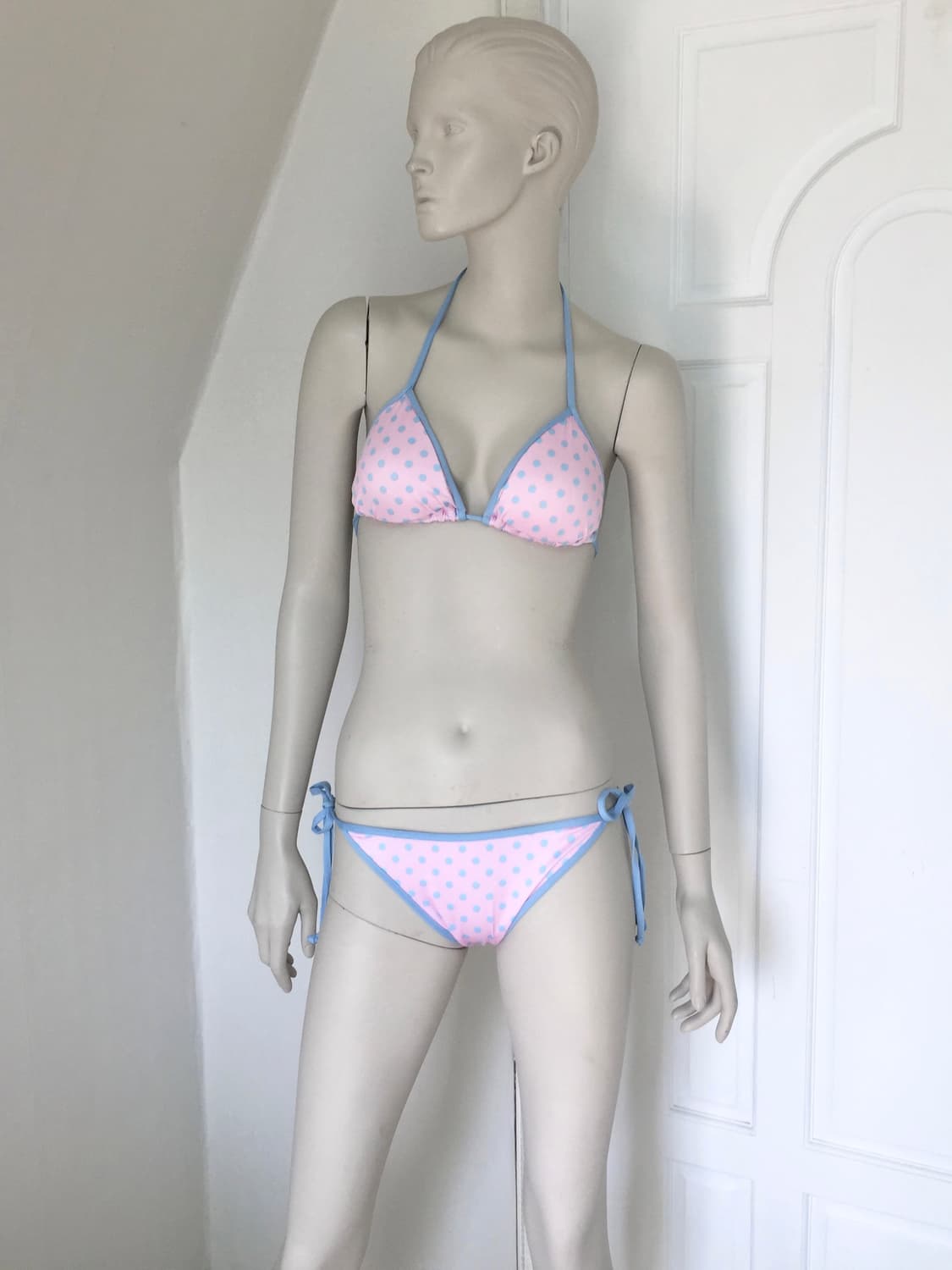 Baby Pink Polka Dot Swim Set bikini 상품이미지1