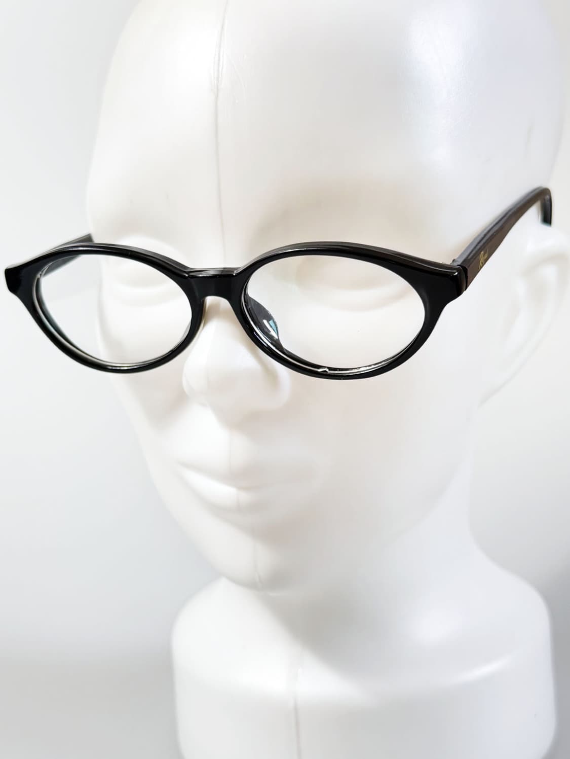90s ROYAL 클래식 블랙 오벌 뿔테 프레임 빈티지 안경 상품이미지8