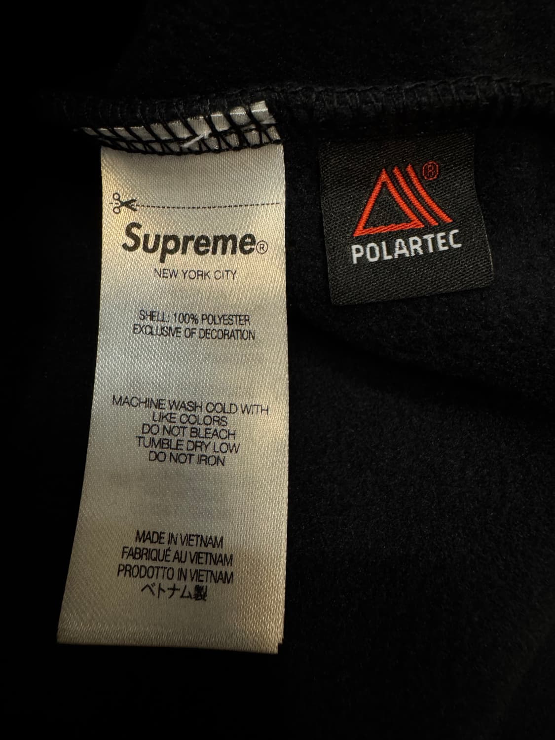 [XL] 슈프림 폴라텍 페이스마스크 하프 집 후드 블랙 25FW 상품이미지7