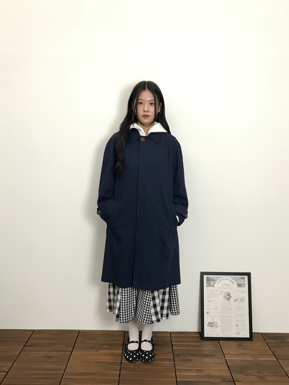 Ralph Lauren Navy Midi Coat 상품이미지1