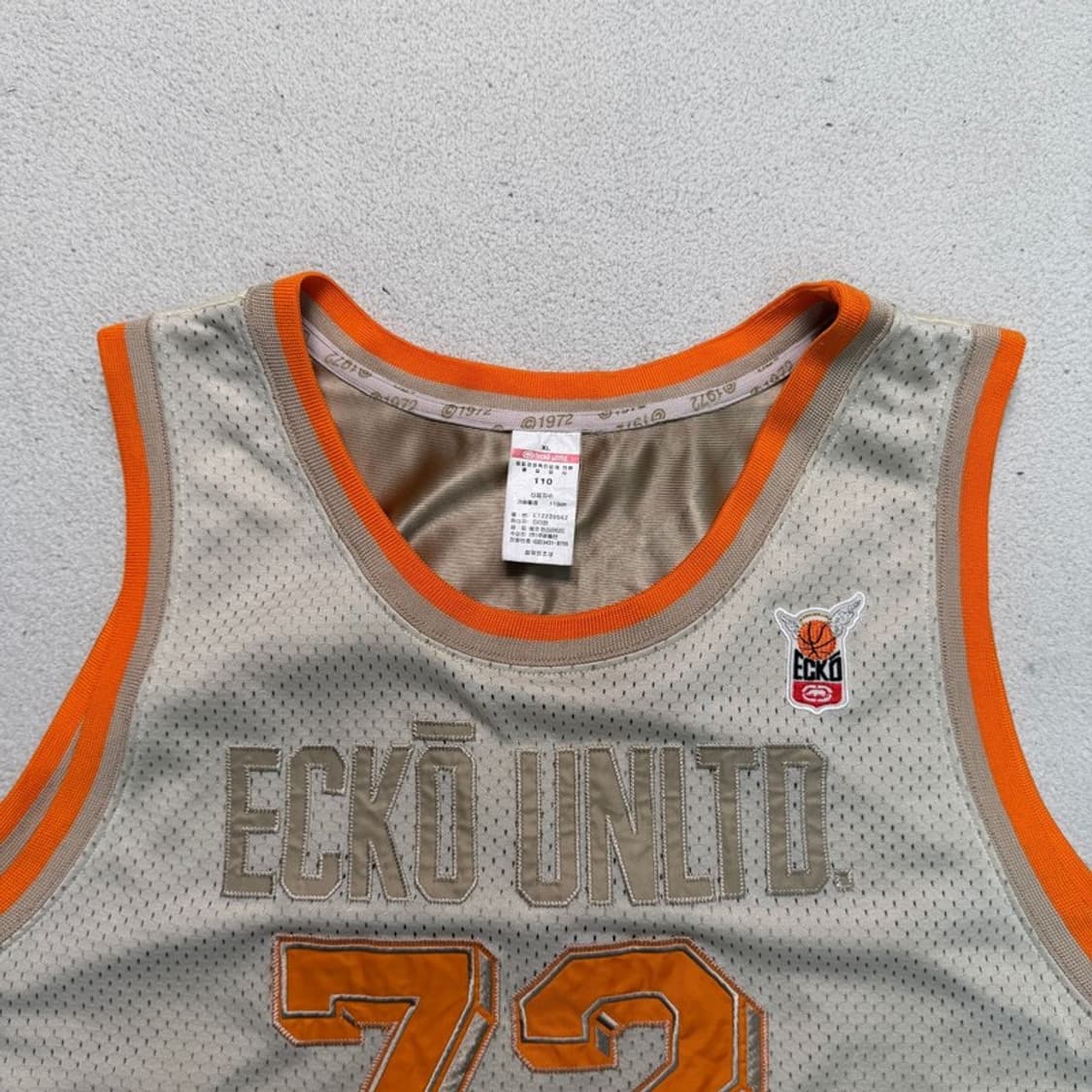 에코 언리미티드 72 농구 메쉬 민소매 티셔츠 크림 XL 상품이미지2