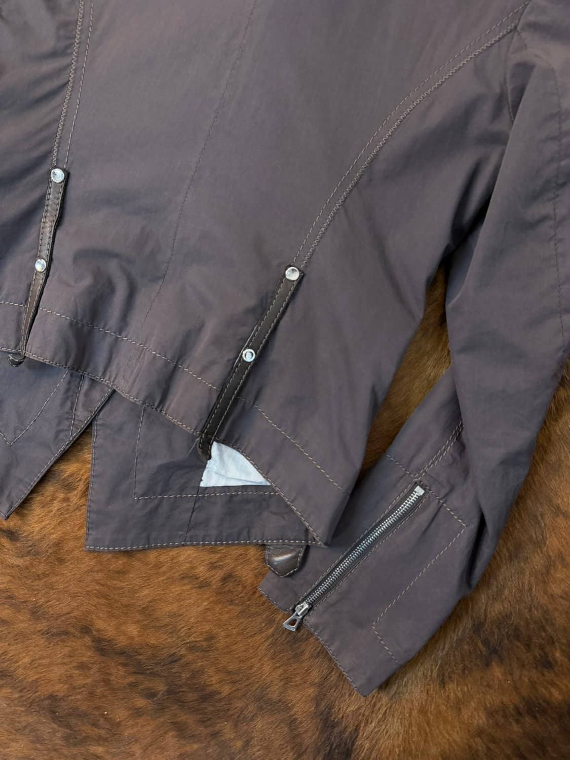 휴고 보스 레더 카라 더블 자켓  상품이미지7