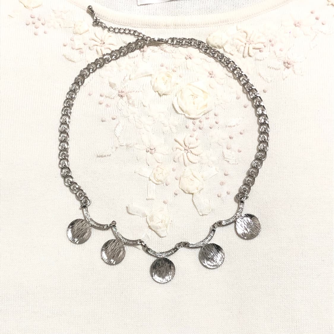 빈티지 긱시크 페어리 오리엔탈 갸루 펑크 실버 물음표 목걸이 상품이미지2